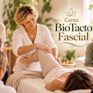 Curso BioTacto Fascial con Svit Bytka realizando una demostración práctica ante alumnos