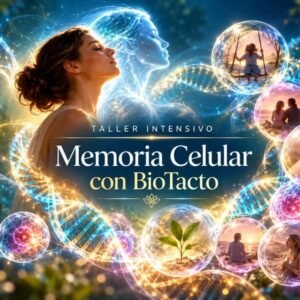 Memoria Celular con BioTacto con visualización interna, percepción sensorial, ADN luminoso y recuerdos para explorar la conexión entre cuerpo, mente y emociones.